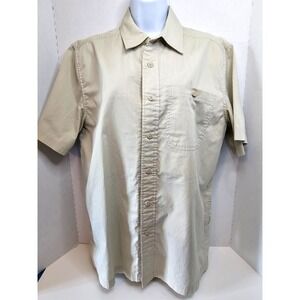 5.11 Tactical Series Gunther Snap/Button Up Shirt Short Sleeve Beige SZ M